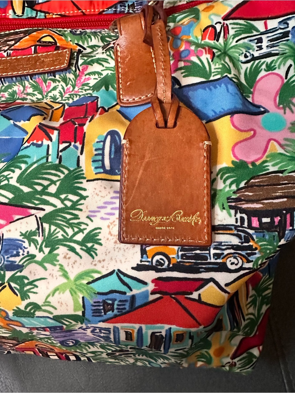 Dooney & Bourke Sandbar Tropical Print XL Satchel - Picture 2 of 7